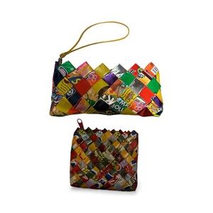 Colorful Woven Clutch Bag